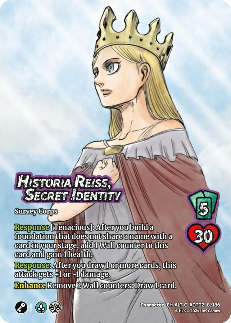 Image for Historia Reiss, Secret Identity (Alternate Art) (8/186) [AOT02]