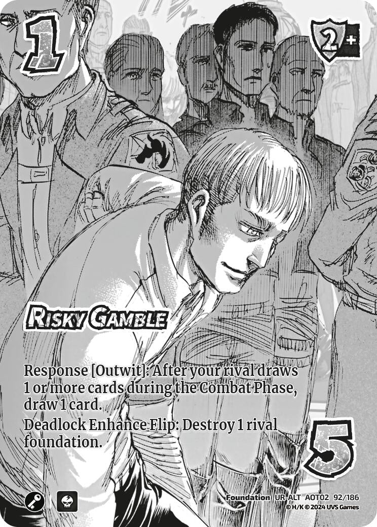 Image for Risky Gamble (Alternate Art) (92/186) [AOT02]