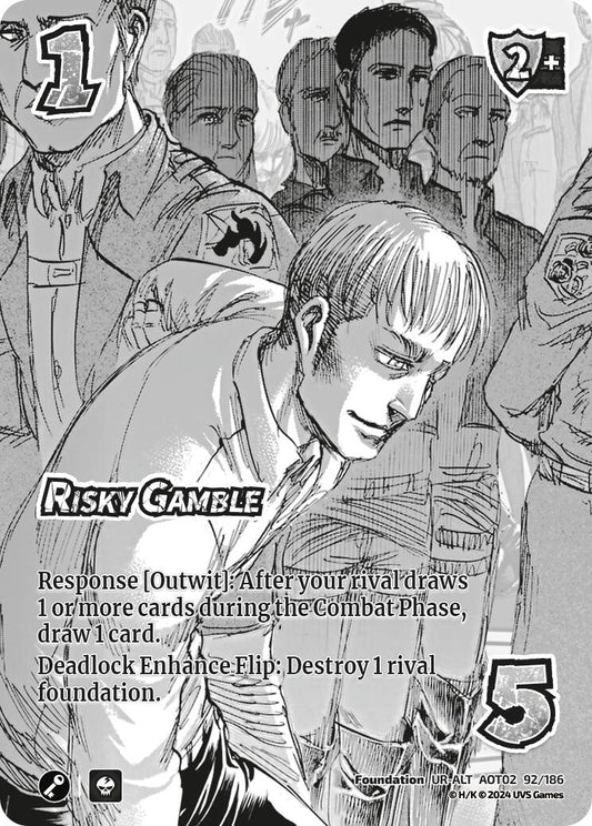 Image for Risky Gamble (Alternate Art) (92/186) [AOT02]