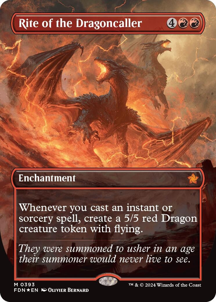 Image for Rite of the Dragoncaller (Borderless) (Mana Foil)