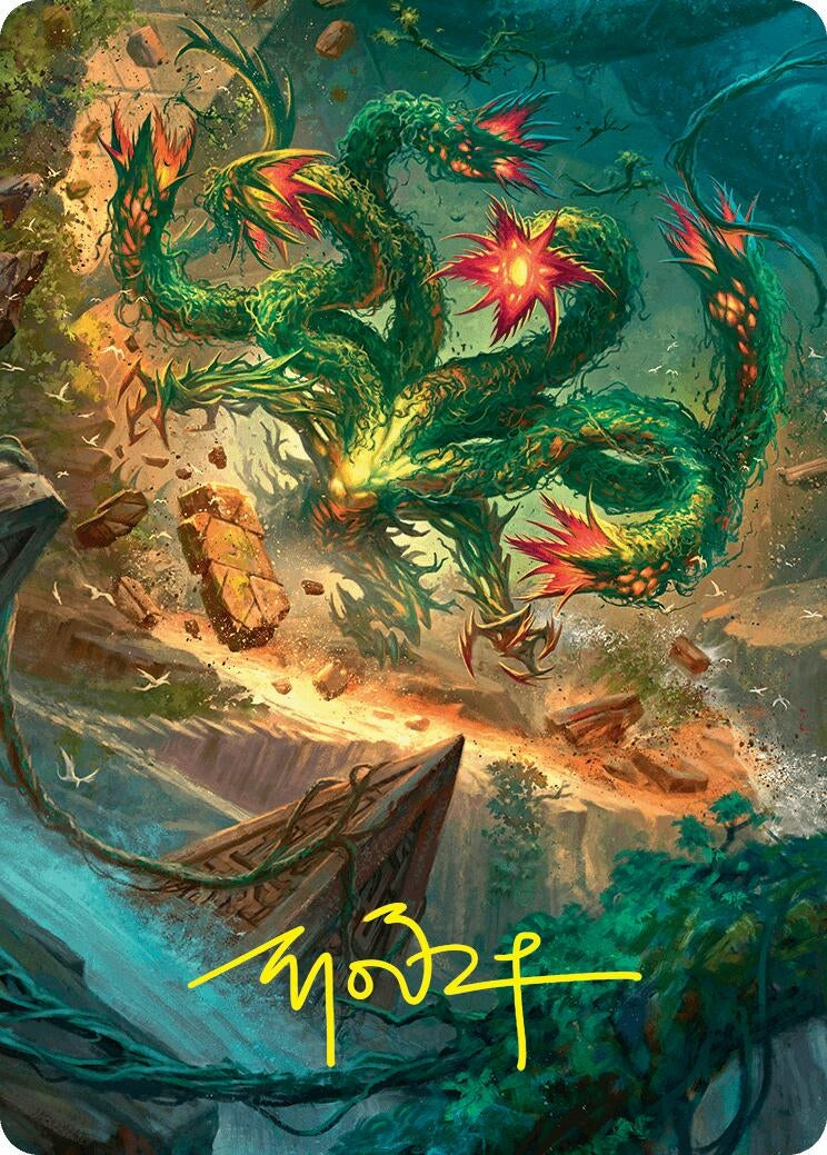 Image for Mossborn Hydra Art Card (42/54) (Gold-Stamped Signature) (42) [ASFDN]