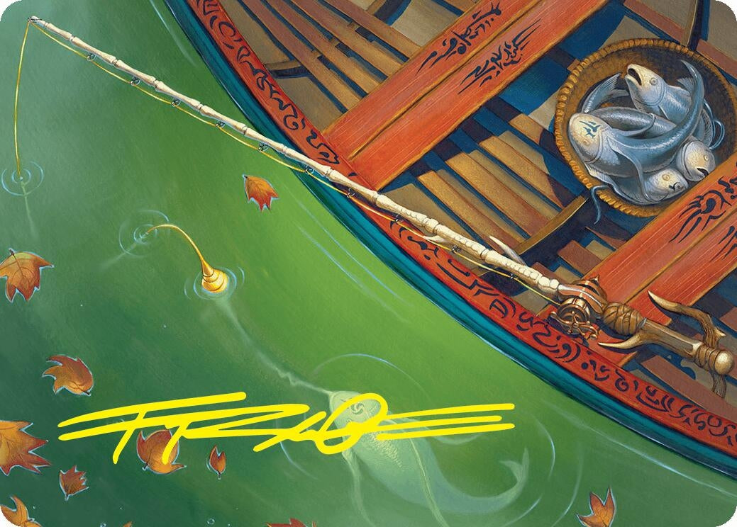 Image for Fishing Pole Art Card (18/54) (Gold-Stamped Signature) (18) [ASFDN]