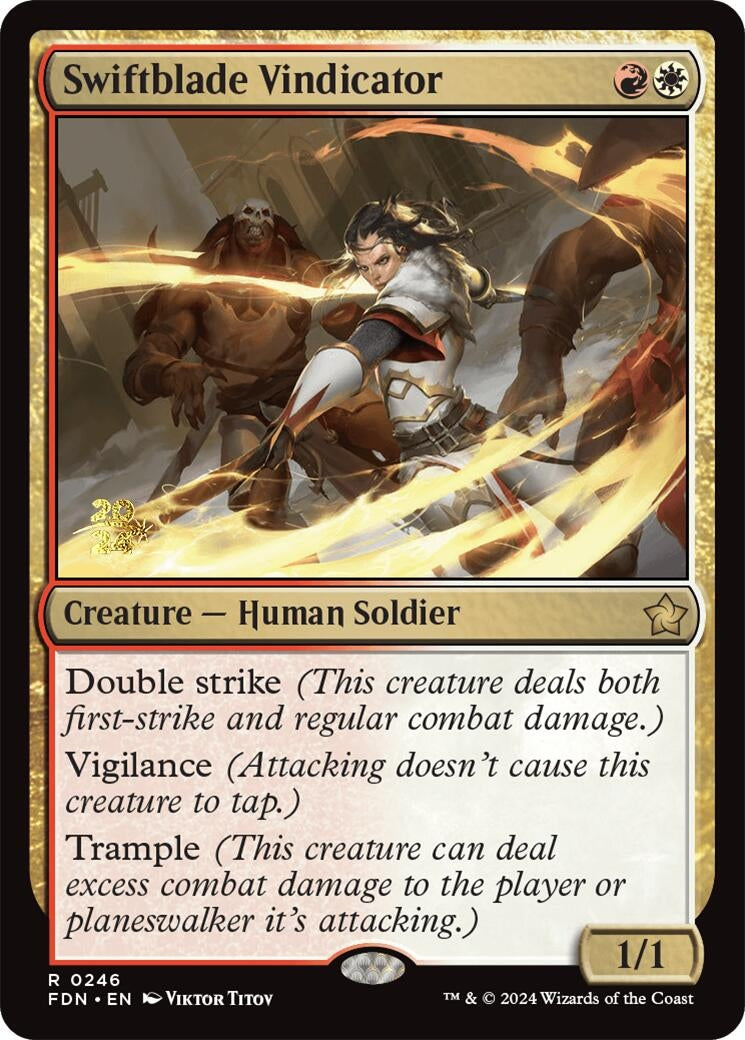 Image for Swiftblade Vindicator (FDN) (246) [PRE]