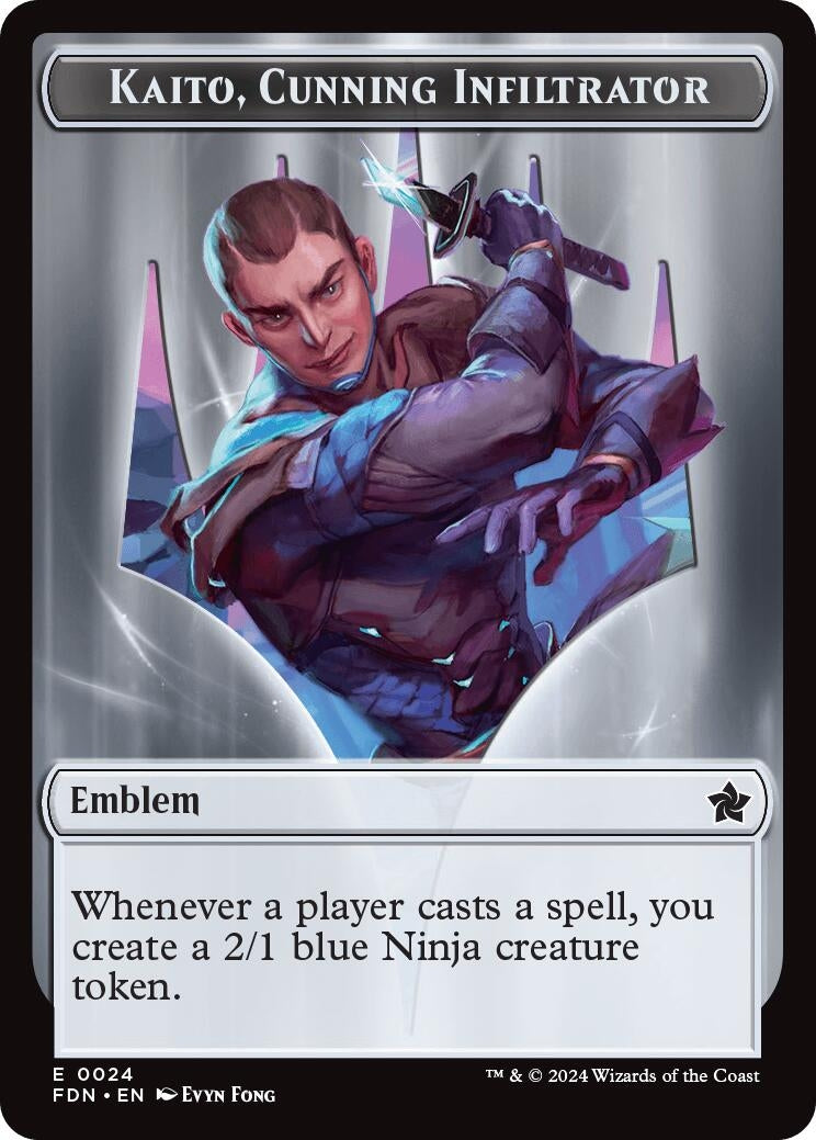 Image for Emblem - Kaito, Cunning Infiltrator // Ninja Doubled-Sided Token