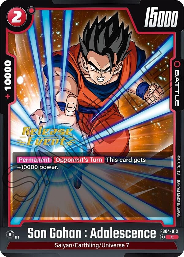 Image for Son Gohan : Adolescence - FB04-013 (FB04-013) [Ultra Limit Release Event Cards]