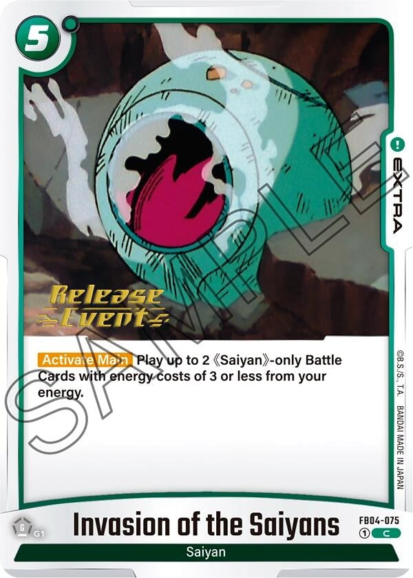 Image for Invasion of the Saiyans (FB04-075) [Ultra Limit Release Event Cards]
