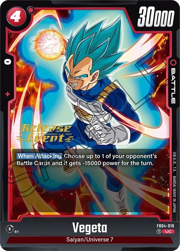 Image for Vegeta - FB04-019 (FB04-019) [Ultra Limit Release Event Cards]