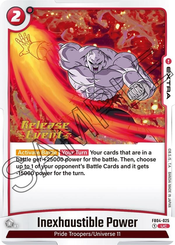 Image for Inexhaustible Power (FB04-025) [Ultra Limit Release Event Cards]