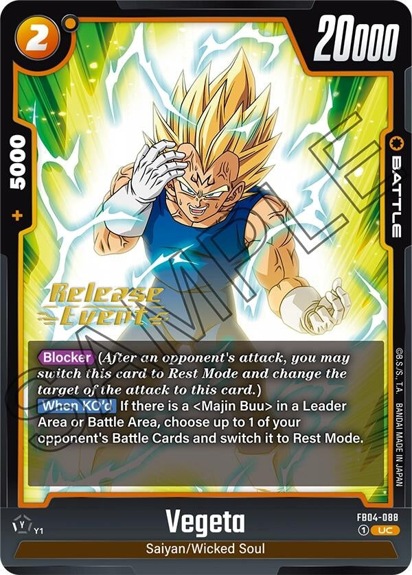 Image for Vegeta - FB04-088 (FB04-088) [Ultra Limit Release Event Cards]