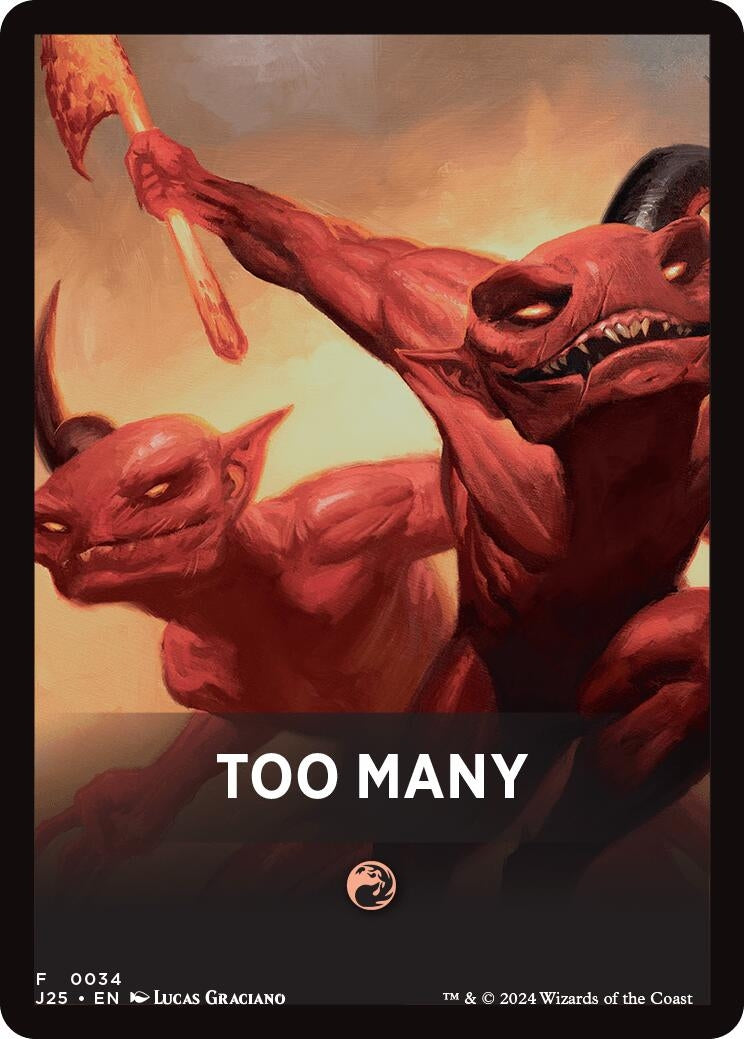 Image for Too Many Theme Card (34) [J25]