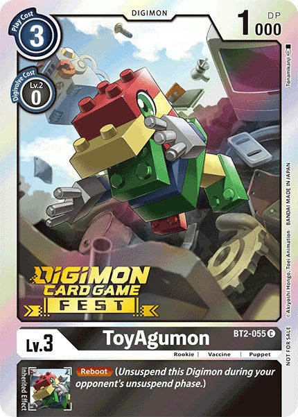 ToyAgumon [BT2-055] (Digimon Card Game Fest 2022) [Release Special Booster Promos] | Red Riot Games CA