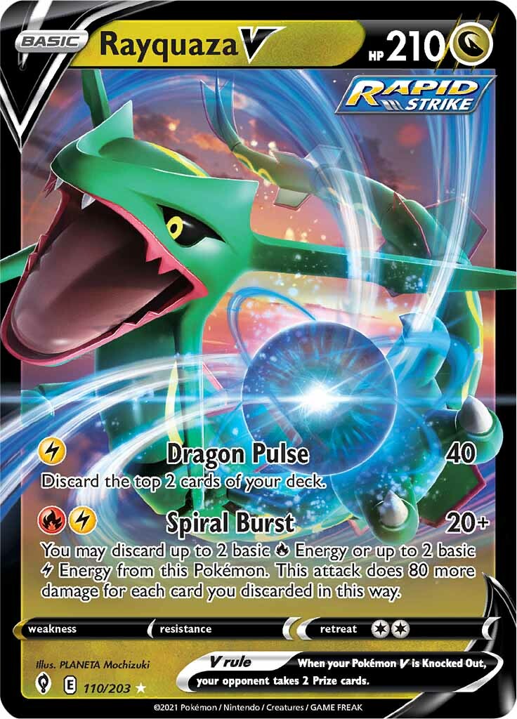 Rayquaza V (110/203) [Sword & Shield: Evolving Skies] | Red Riot Games CA