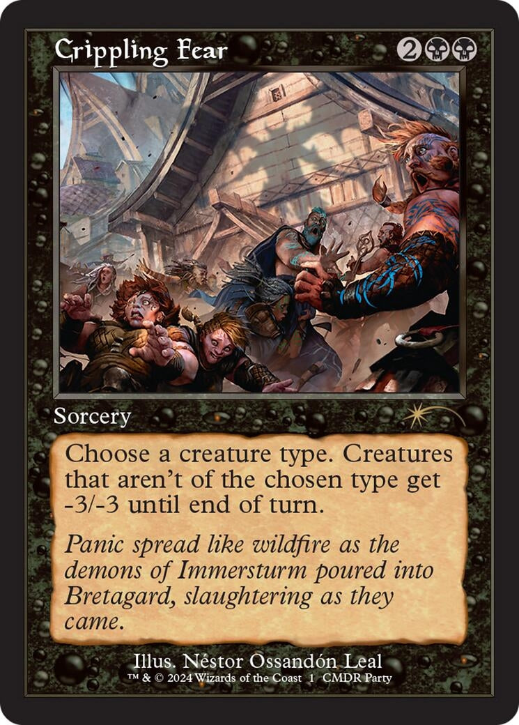 Image for Crippling Fear (Retro Frame) (1) [WPN & Gateway Promos] - Magic: The Gathering
