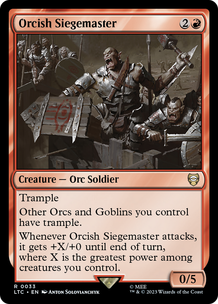 Orcish Siegemaster [The Lord of the Rings: Tales of Middle-Earth Commander] | Red Riot Games CA