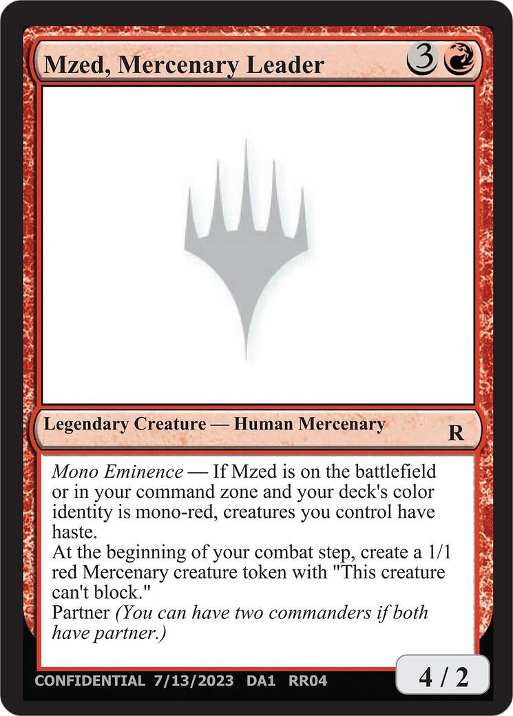 Image for Mzed, Mercenary Leader [Un-Known Event Playtest Cards] - Magic: The Gathering