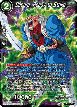 Dabura, Ready to Strike (Unison Warrior Series Boost Tournament Pack Vol. 7) (P-374) [Tournament Promotion Cards] | Red Riot Games CA