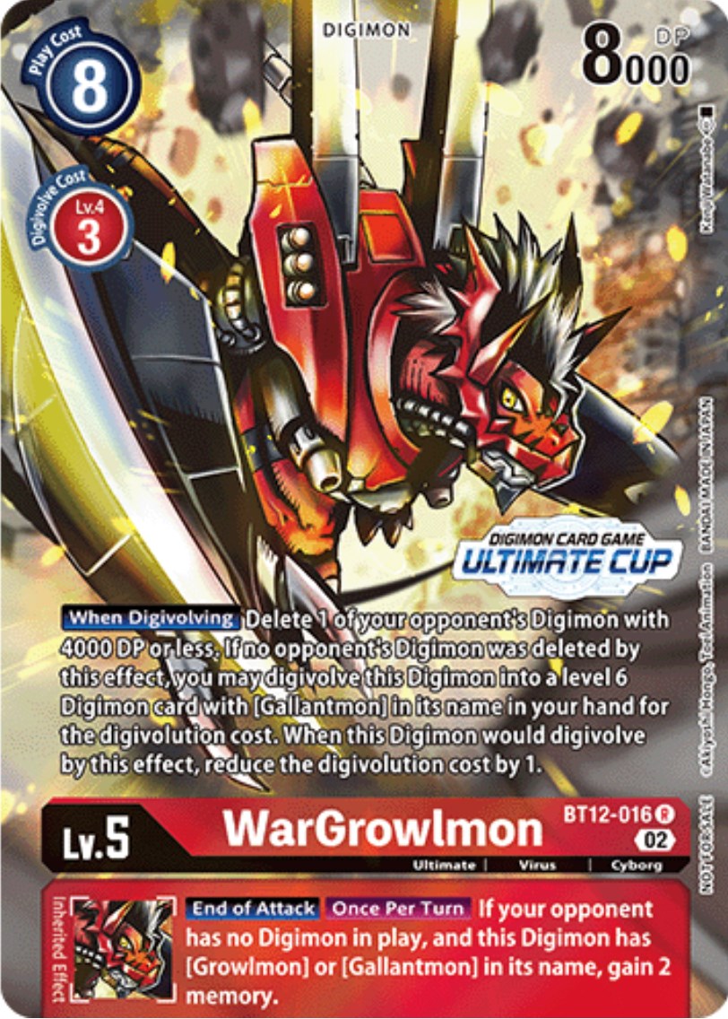 WarGrowlmon [BT12-016] (Ultimate Cup) [Across Time Promos] | Red Riot Games CA
