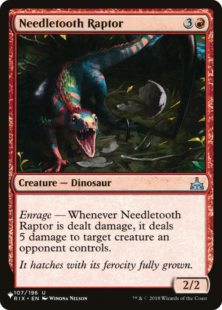 Needletooth Raptor [The List Reprints] | Red Riot Games CA