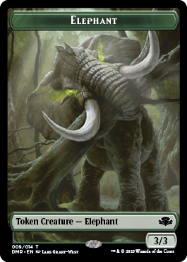 Elephant Token [Dominaria Remastered Tokens] | Red Riot Games CA