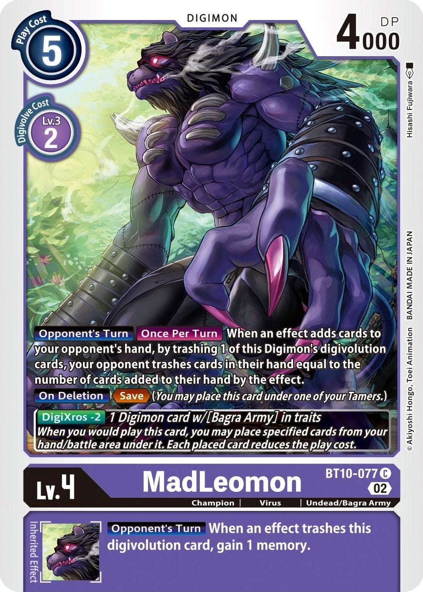 MadLeomon [BT10-077] [Xros Encounter] | Red Riot Games CA