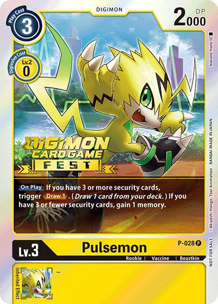 Pulsemon [P-028] (Digimon Card Game Fest 2022) [Promotional Cards] | Red Riot Games CA