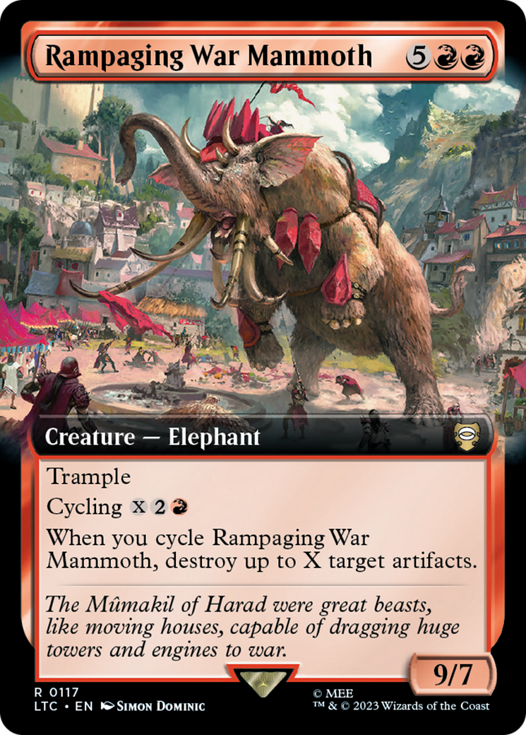 Rampaging War Mammoth (Extended Art) [The Lord of the Rings: Tales of Middle-Earth Commander] | Red Riot Games CA