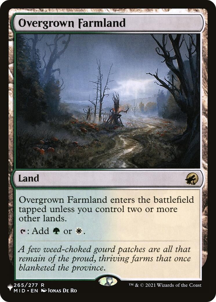 Image for Overgrown Farmland (265/277) [The List Reprints] - Magic: The Gathering