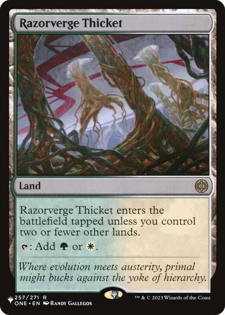 Image for Razorverge Thicket (257/271) [The List Reprints] - Magic: The Gathering