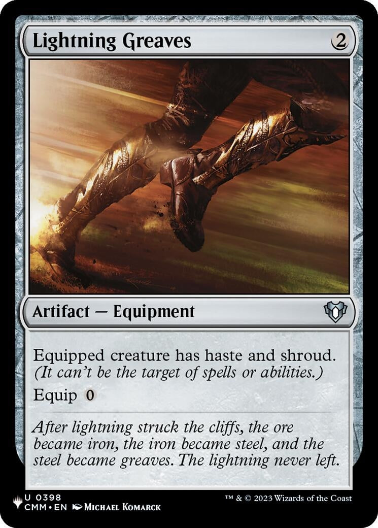 Image for Lightning Greaves (CMM) (0398) [The List Reprints] - Magic: The Gathering