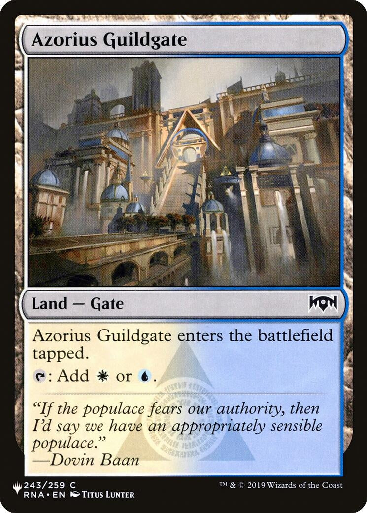 Image for Azorius Guildgate (243/259) [The List Reprints] - Magic: The Gathering
