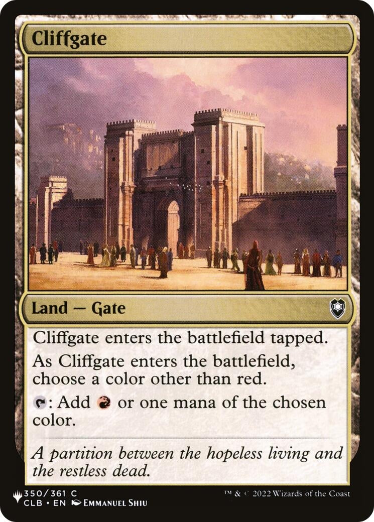 Image for Cliffgate (350/361) [The List Reprints] - Magic: The Gathering