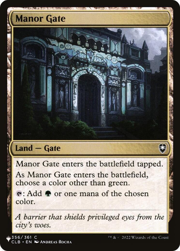 Image for Manor Gate (356/361) [The List Reprints] - Magic: The Gathering