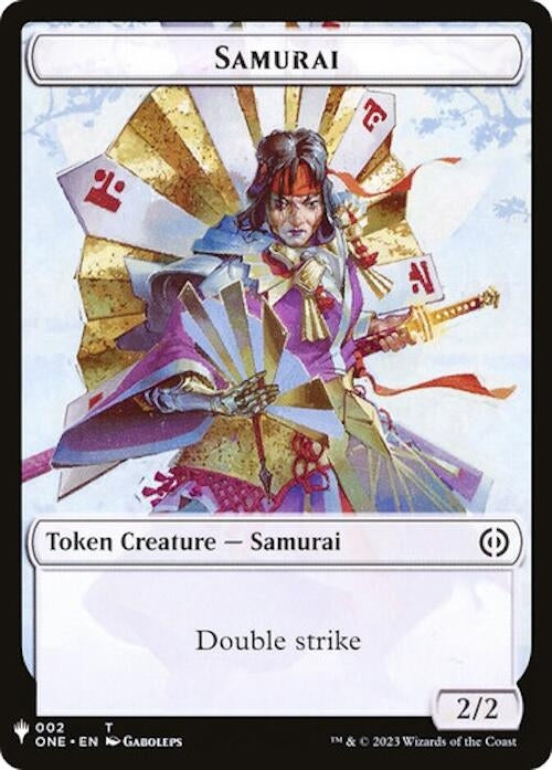 Image for Samurai // Clue Double-Sided Token (2 // 40) [The List Reprints] - Magic: The Gathering