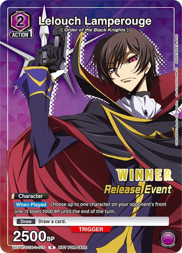 Image for Lelouch Lamperouge (Release Event Winner) (UEPR/CGH-1-016) - Union Arena