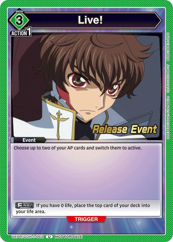 Image for Live! (UEPR/CGH-1-062) - Union Arena