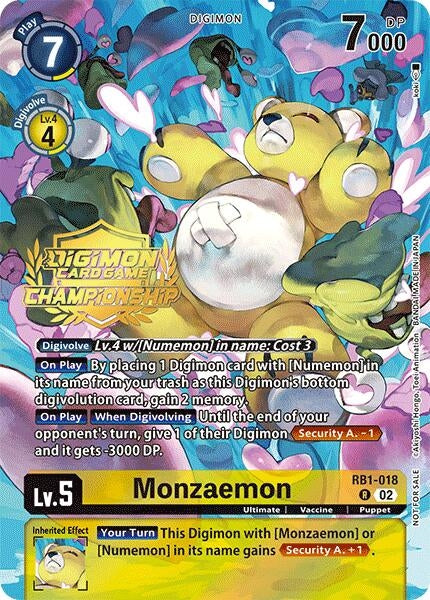 Image for Monzaemon (Championship 2024 Tamers Pack) (RB1-018 R) [RB-01]