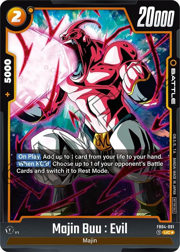 Image for Majin Buu : Evil - FB04-091 (Tournament Pack 05) (FB04-091) [Tournament and Championship Promos]