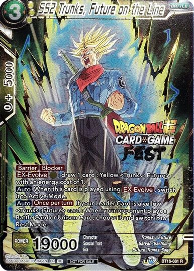 SS2 Trunks, Future on the Line (Card Game Fest 2022) (BT16-081) [Tournament Promotion Cards] | Red Riot Games CA