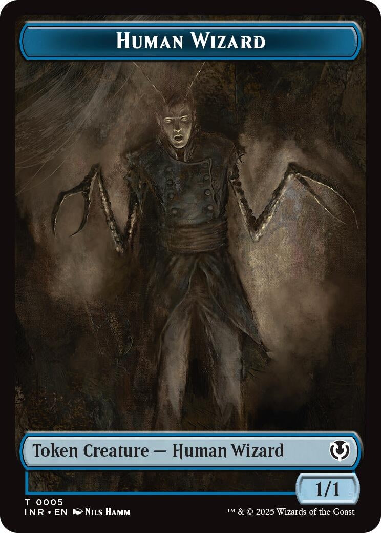 Image for Human Wizard // Emblem - Jace, Unraveler of Secrets Double-Sided Token (5 // 25) (INR)