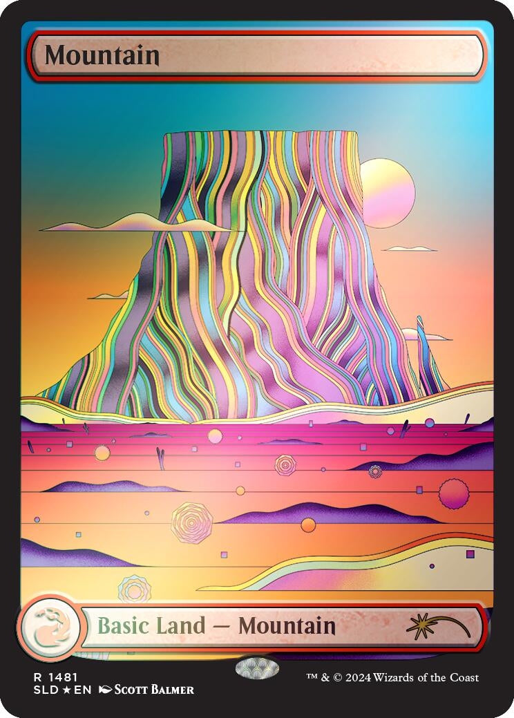 Image for Mountain (1481) (Rainbow Foil) (1481) [Secret Lair Drop Series] - Magic: The Gathering