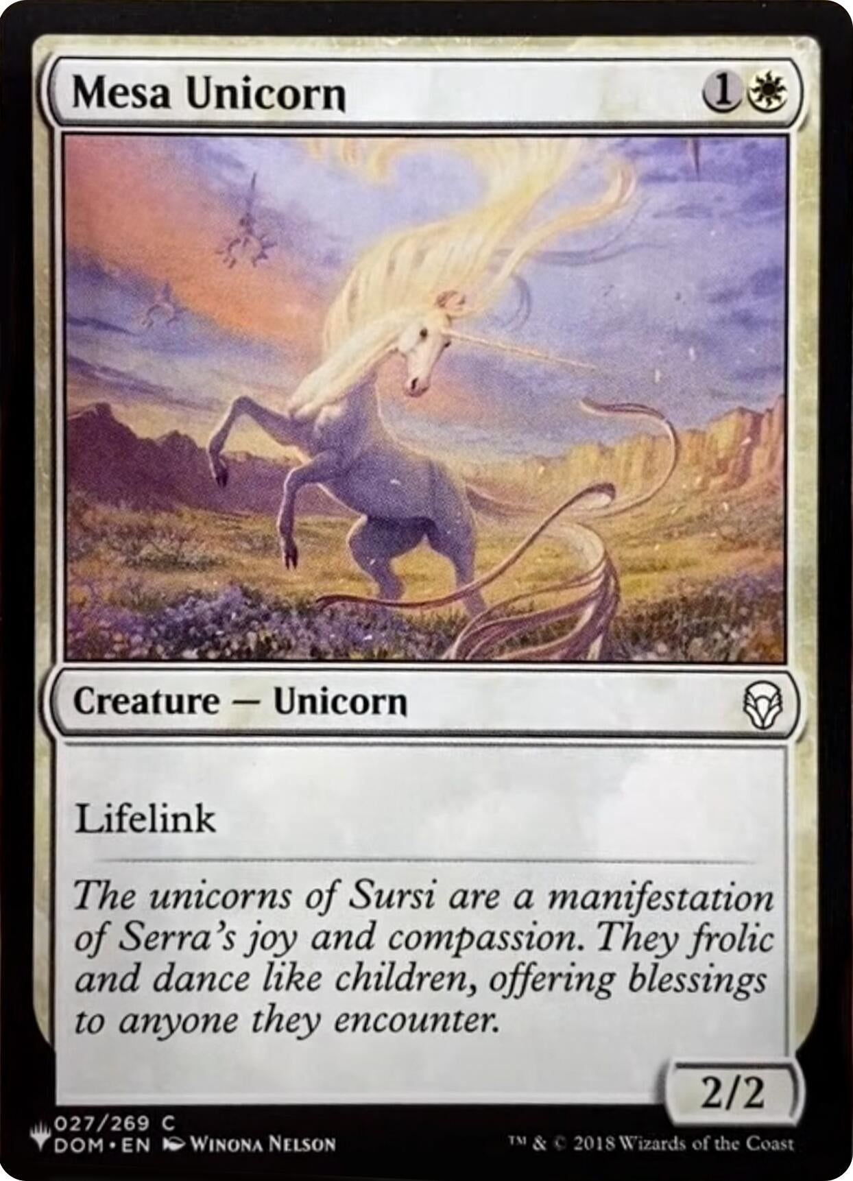Image for Mesa Unicorn (027/269) [The List Reprints] - Magic: The Gathering