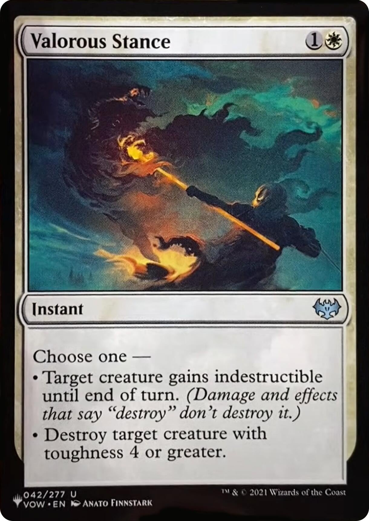 Image for Valorous Stance (VOW) (042/277) [The List Reprints] - Magic: The Gathering