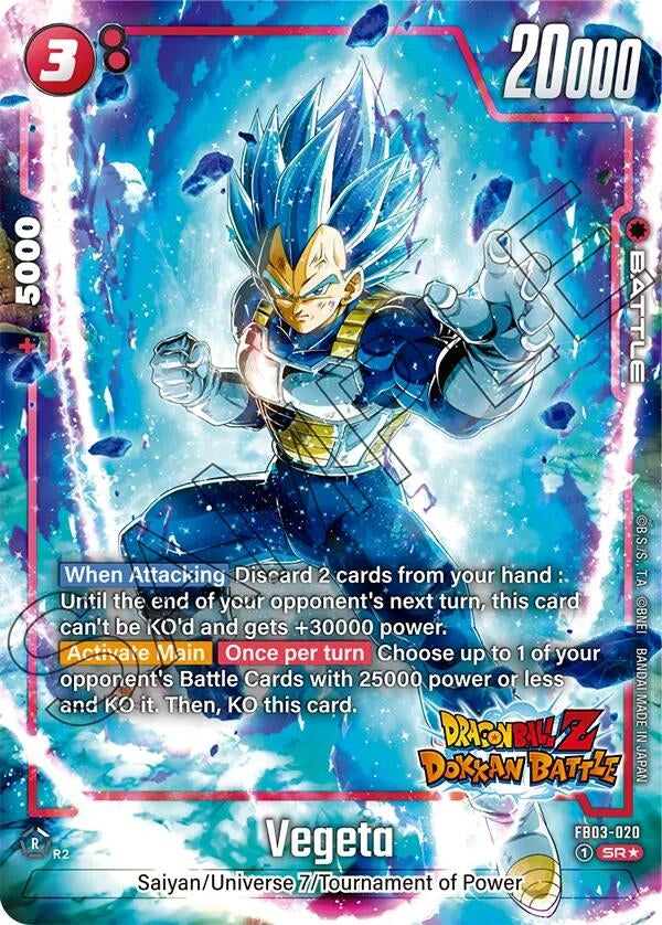 Image for Vegeta - FB03-020 (Dragon Ball Z Dokkan Battle Alternate Art) (FB03-020) [Raging Roar Alternate Art Reprints]