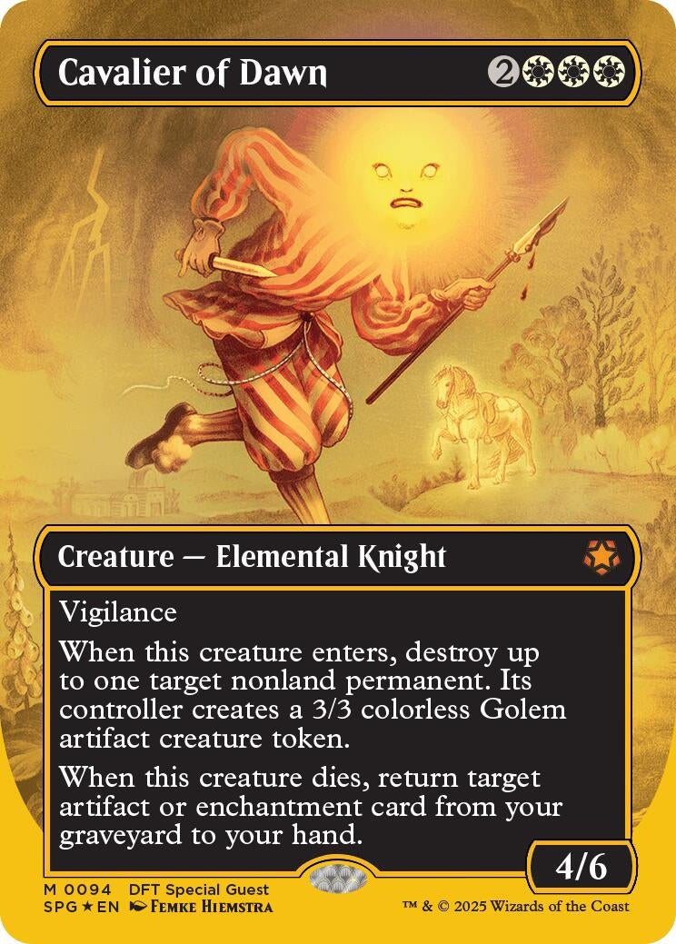 Image for Cavalier of Dawn (Borderless) (First-Place Foil) (94) [Special Guests]