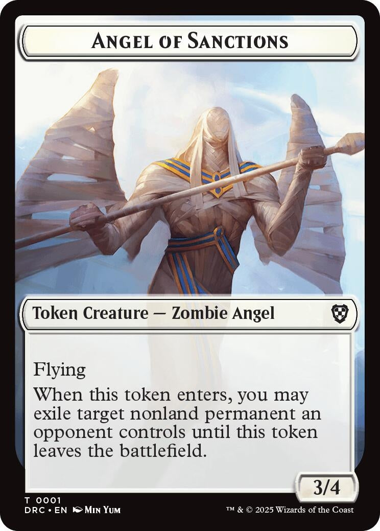 Image for Angel of Sanctions // Vizier of Many Faces Double-Sided Token (1 // 2) (DRC)