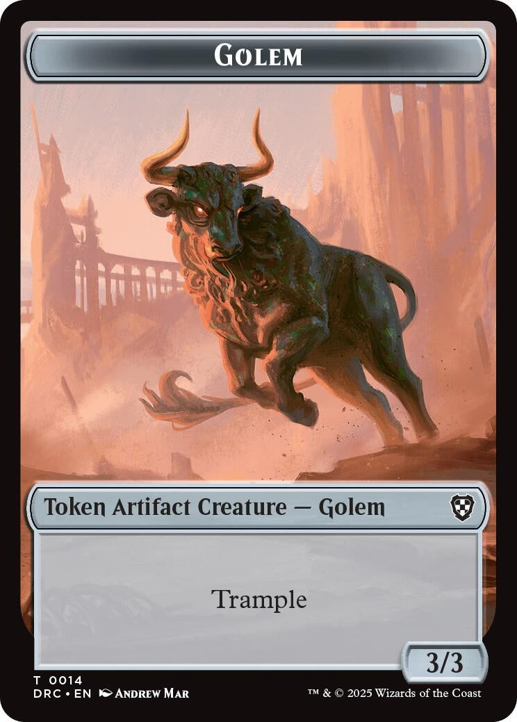 Image for Golem (0014) // Thopter (0010) Double-Sided Token (14 // 10) (DRC)