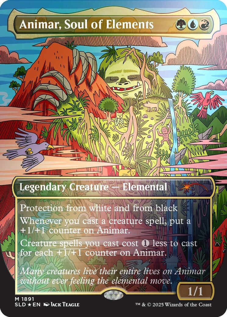 Image for Animar, Soul of Elements (Rainbow Foil) (1891) [Secret Lair Drop Series] - Magic: The Gathering