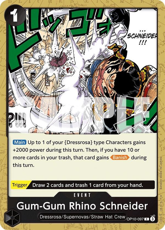 Image for Gum-Gum Rhino Schneider (OP10-097) (OP10) - One Piece Card Game
