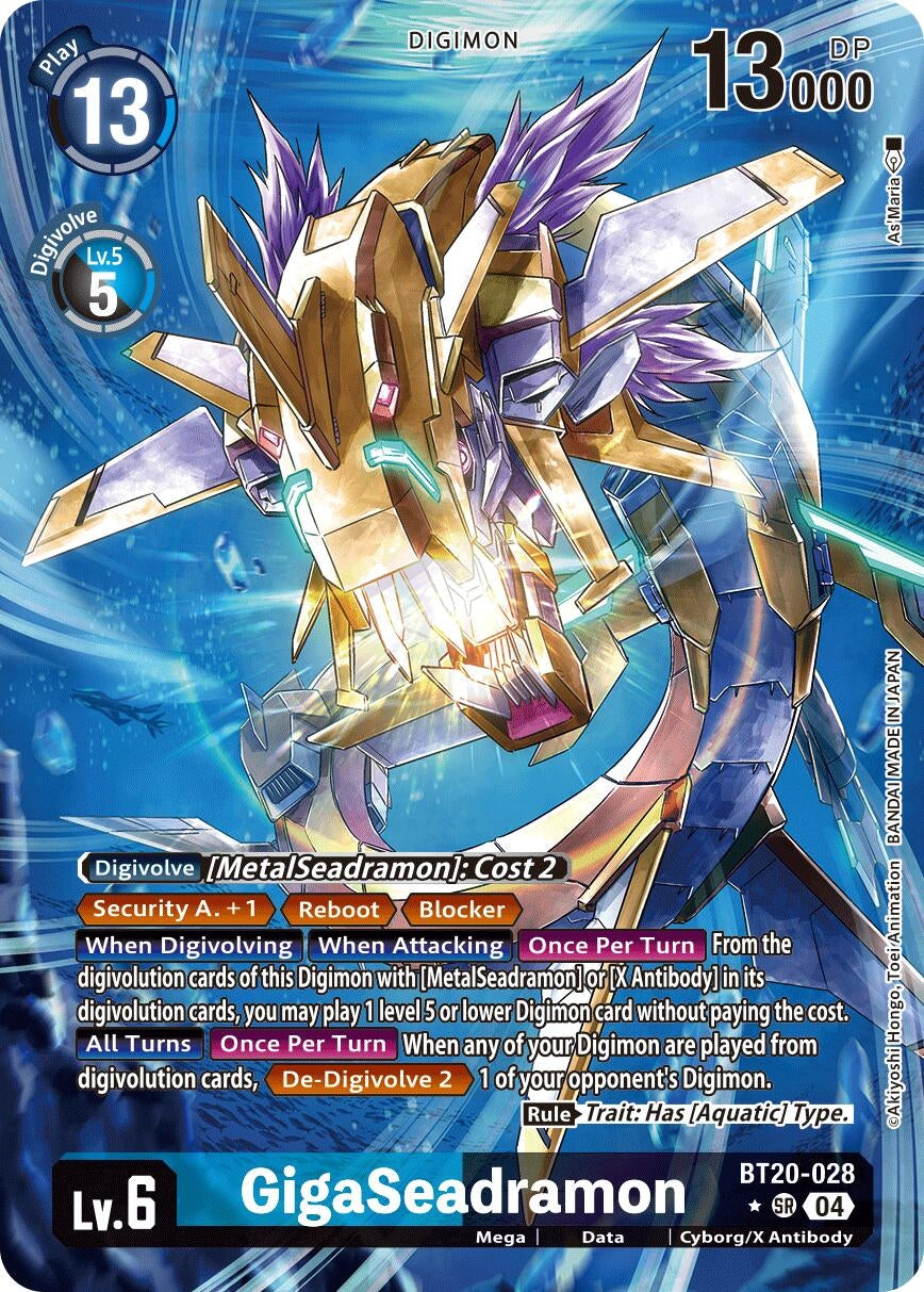 Image for GigaSeadramon (Alternate Art) (BT20-028 SR) [BT19-20]
