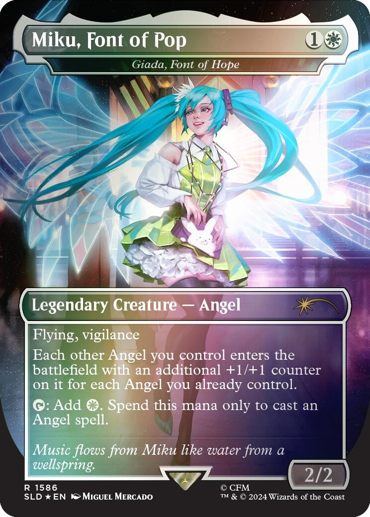 Image for Miku, Font of Pop - Giada, Font of Hope (Rainbow Foil) (1586) [Secret Lair Drop Series] - Magic: The Gathering